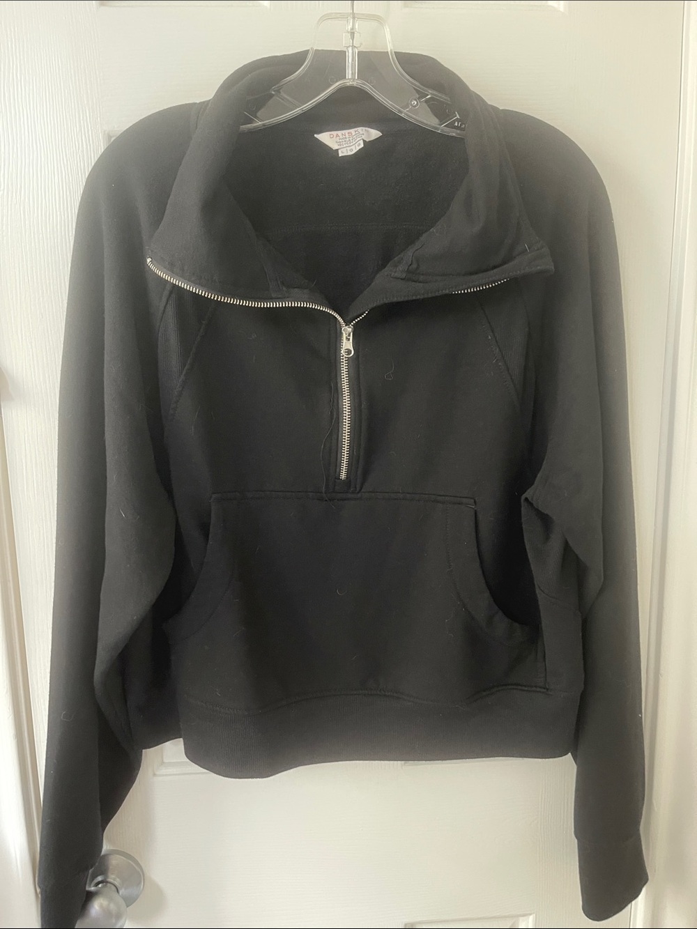Danskin Black Half-Zip Funnel Neck Pullover